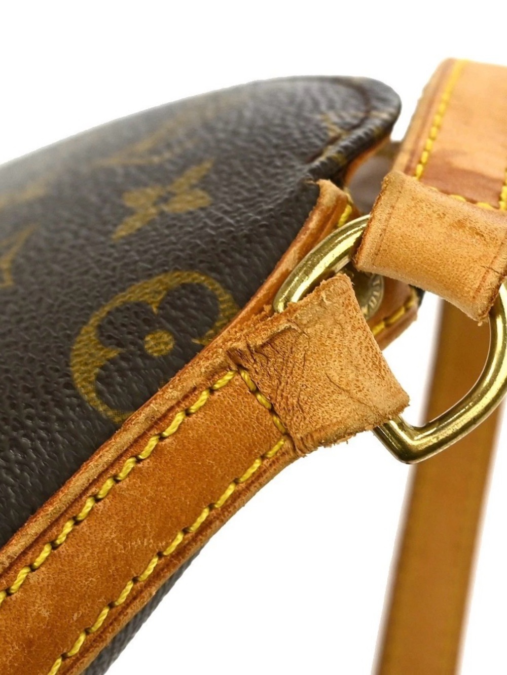 💯 Authentic Louis Vuitton Monogram Crossbody DROUOT with Tan Vachetta Strap - Picture 5 of 10